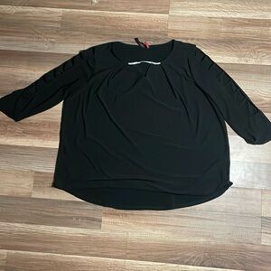 Love Scarlett black cage sleeve blouse